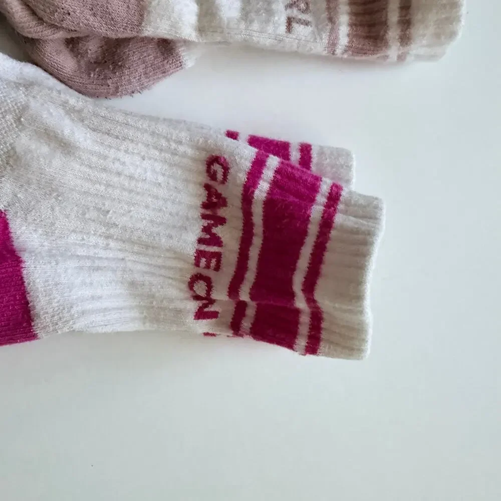 Athleta Girl's Sock Bundle - Pink & Purple, Size Medium